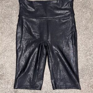 SPANX Black Textured Bike Shorts